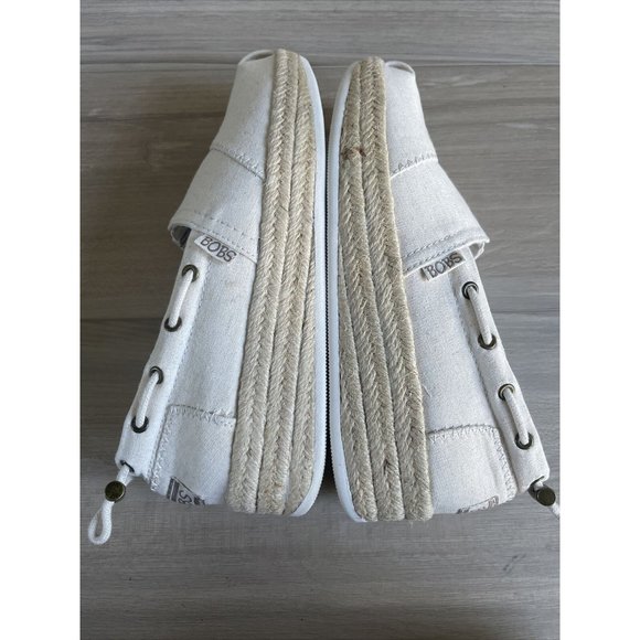 Bobs From Skechers Memory Foam Platform Shoes Size 6.5 womens beige ivory tan - Picture 10 of 10